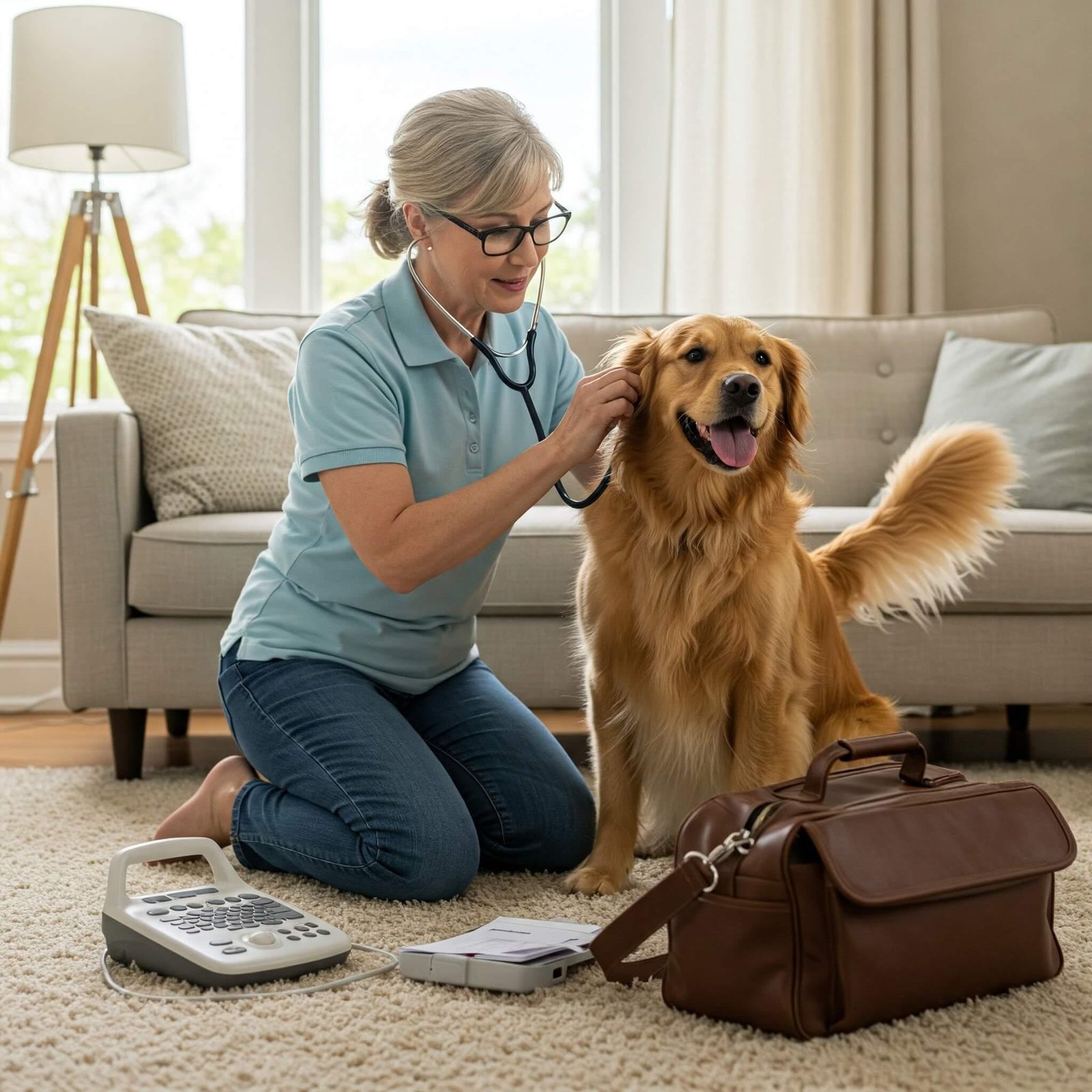 Mobile Veterinary Services: Are They Worth It? In-home vet care for happy dog